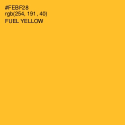 #FEBF28 - Fuel Yellow Color Image